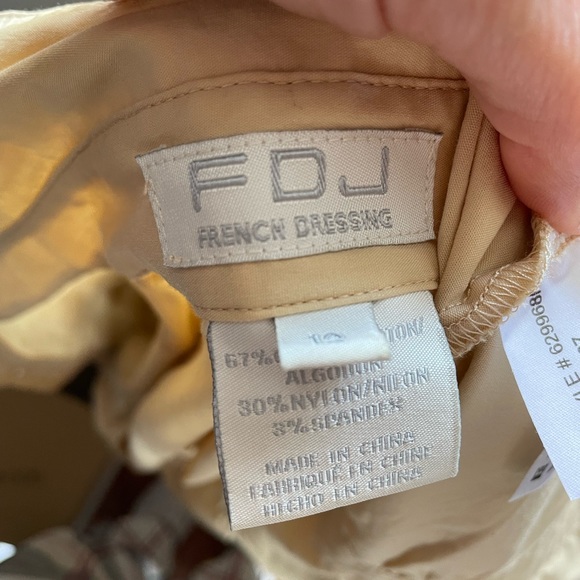 20” PTP camel tan FDJ lovely button up dress casual shirt stretchy - Picture 2 of 5